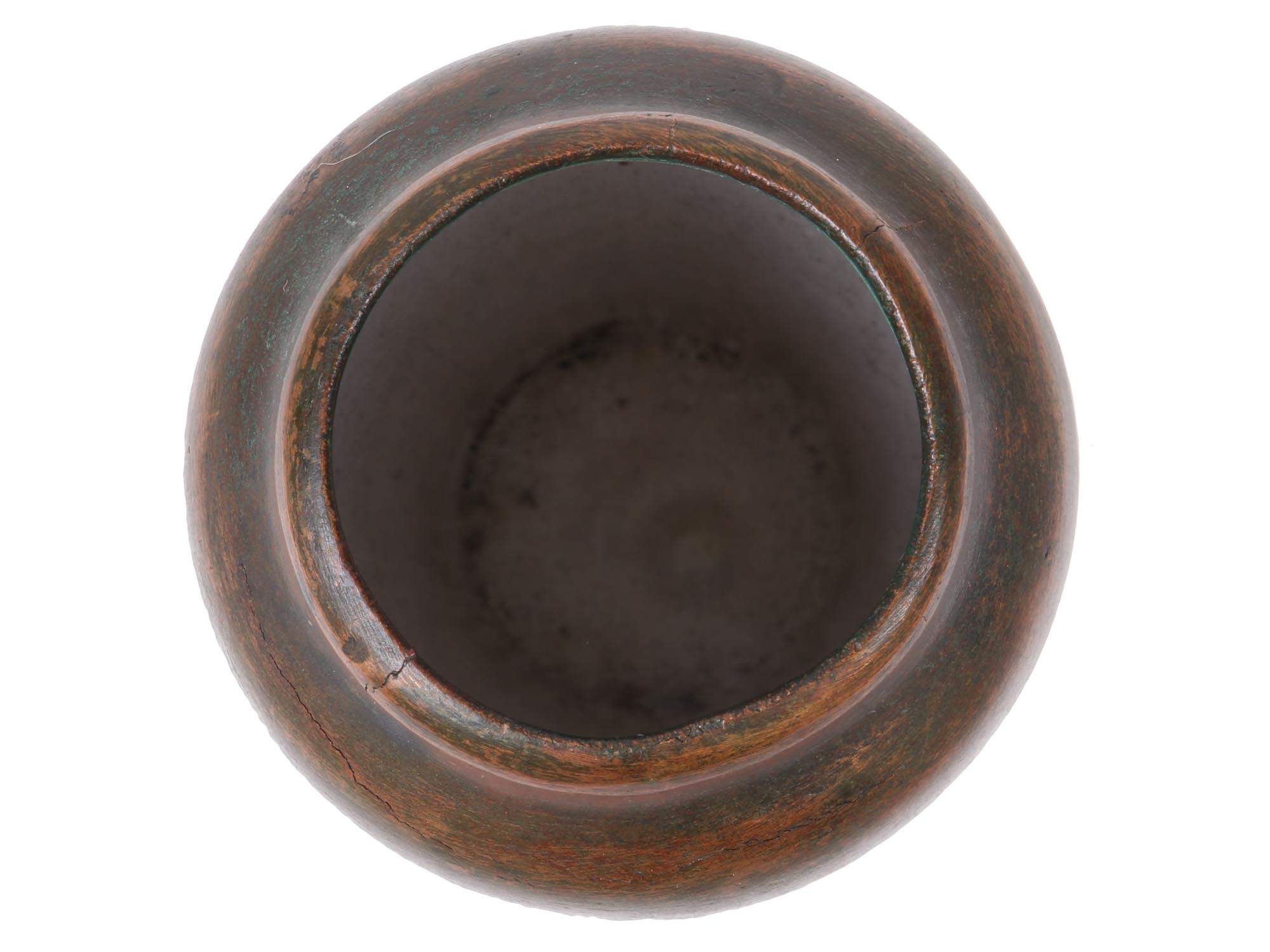 CHARLES WALTER CLEWELL COPPER CLAD POTTERY VASE PIC-3